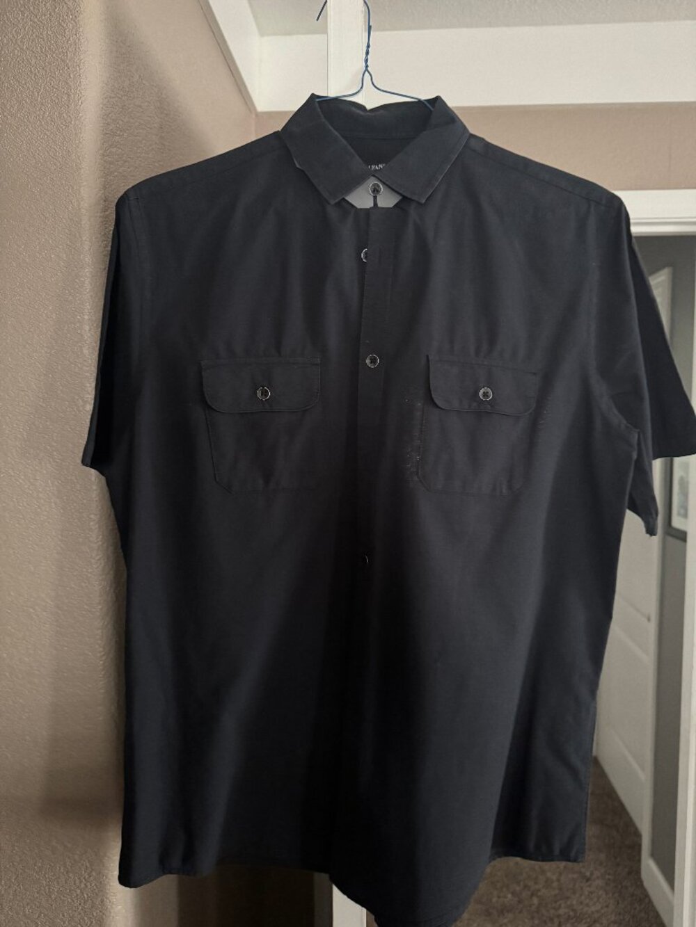 ALFANI Men's Short Sleve Casual Shirt